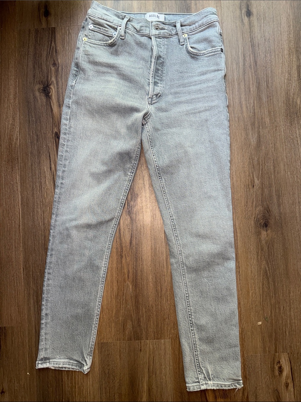 Agolde Skinny Jeans in Light Gray Wash